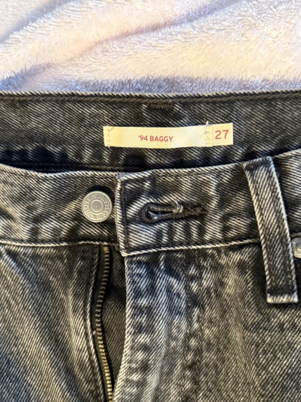 Levi’s ’94 Baggy Jeans Black Stonewash Women’s Size 27 - Picture 3 of 4